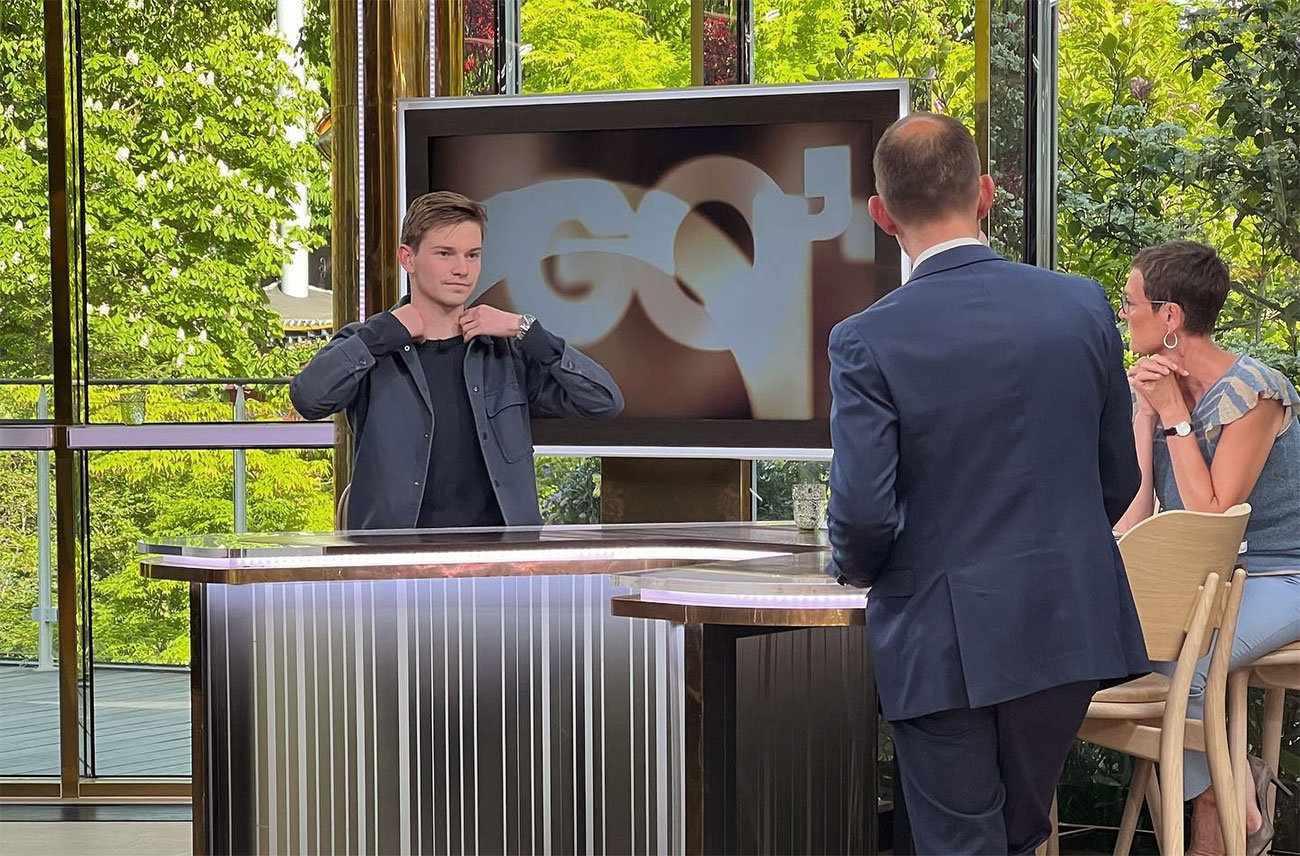 Marcus Mossalski og skatteminister Jeppe Bruus